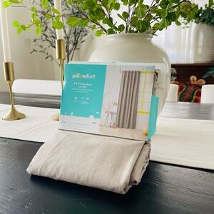 Pillowfort Gray Blackout Curtain NEW
